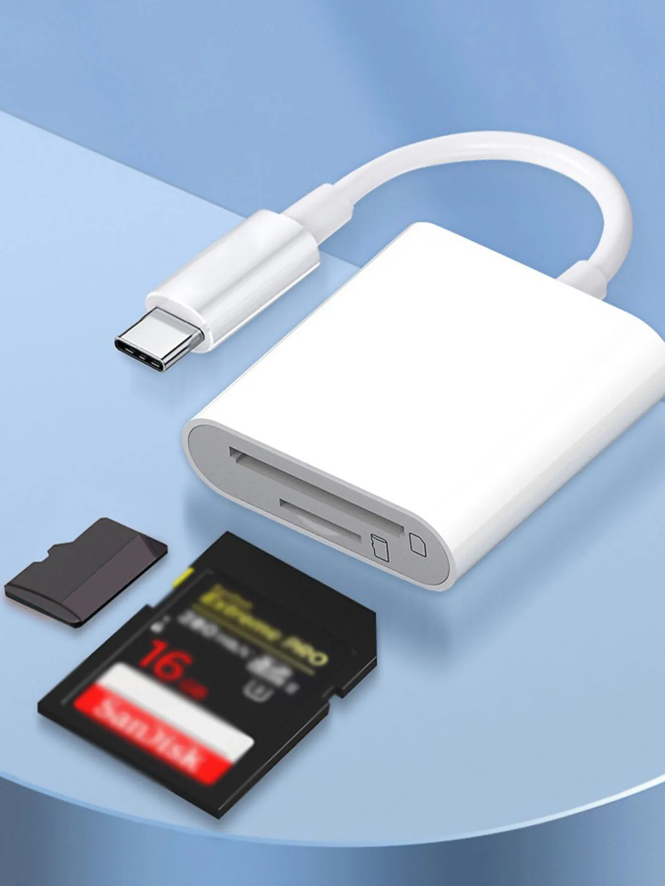 Lecteur de carte à puce type-c deux en un, USB 3.0, lecteur de carte OTG universel, prend en charge le lecteur de carte SD/TF