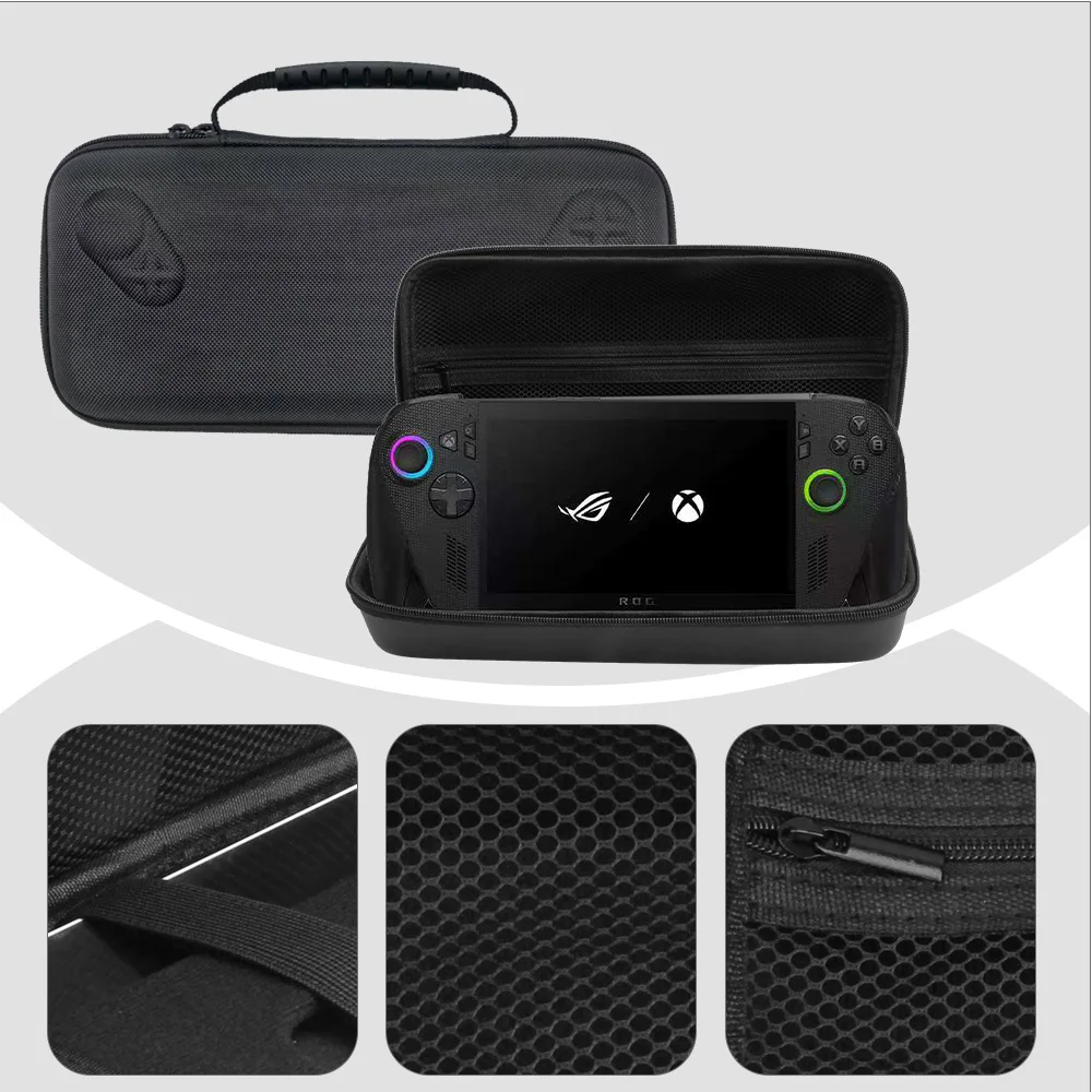 For ROG Xbox Ally X /ROG Xbox Ally 2025 Carrying Case Travel Storage Bag Protective Cover Hard Shell Pouch Built in Stand Holder