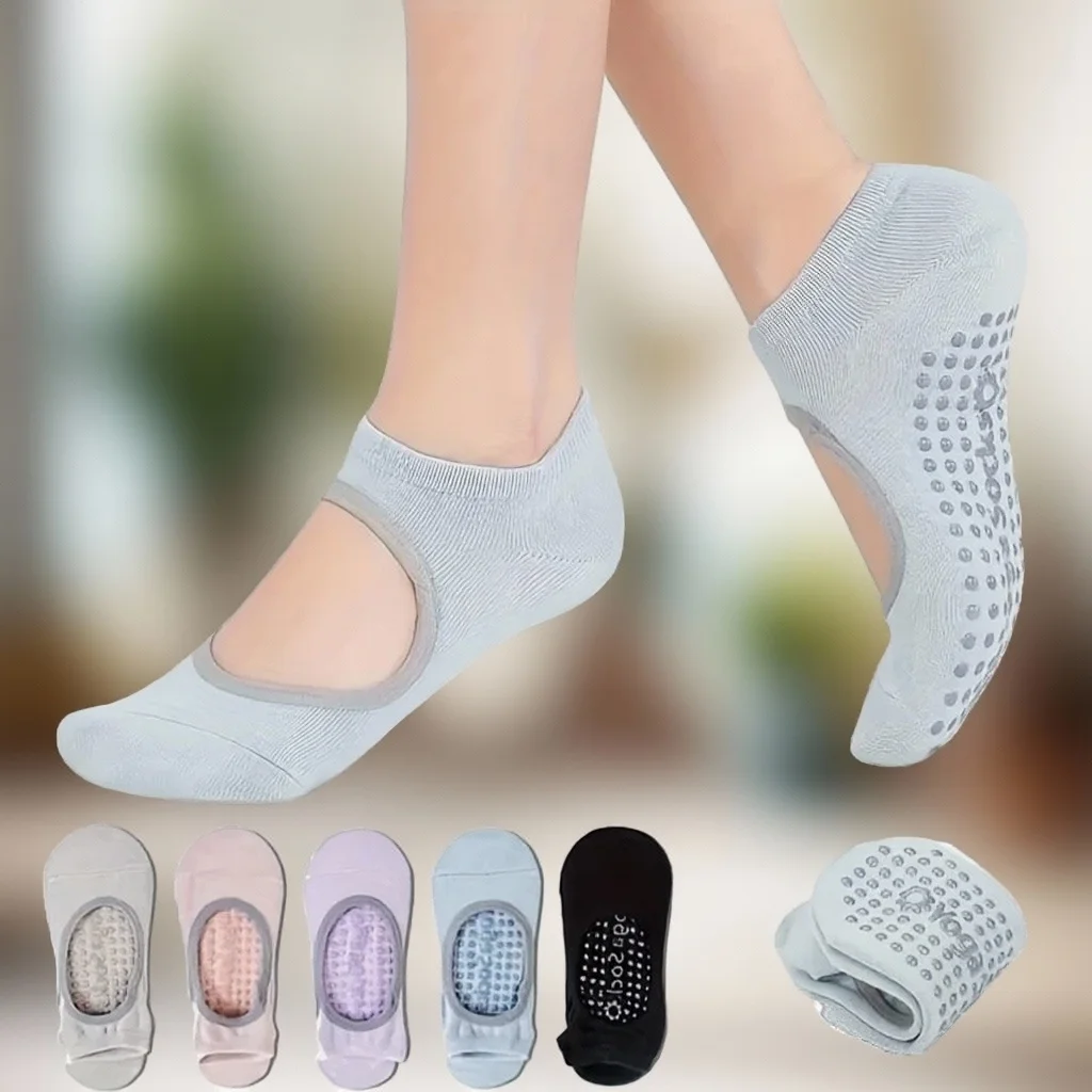 Professional Women Yoga Socks Silicone Grip Non Slip Pilates Ballet Workout Gym Fitness Sports Socks
