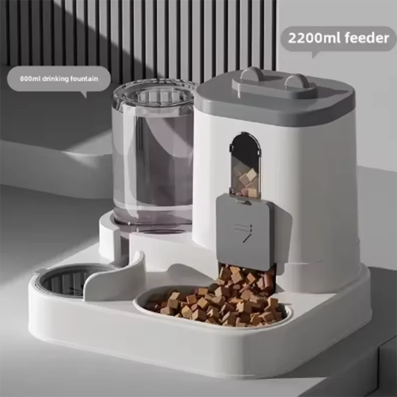 Mangeoire automatique 2 en 1, bol de nourriture pour chien et dispositif d'alimentation en eau, grand distributeur de nourriture pour animaux de compagnie, chiot, chaton, accessoires