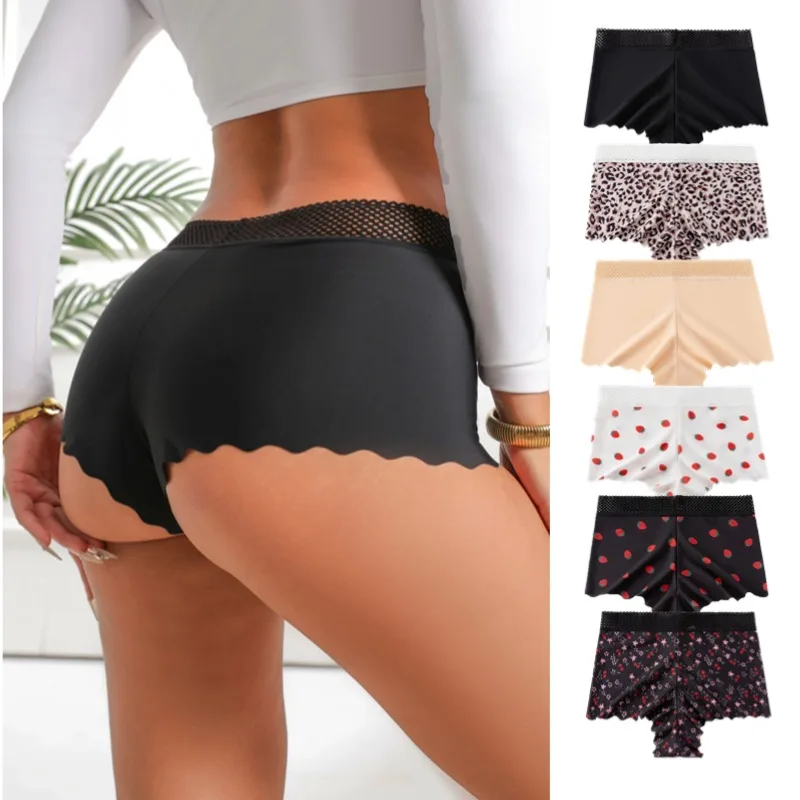 BZEL Damen-Unterwäsche mit hoher Taille, modische Boxershorts, Leopardenmuster, hohl, charmant, sexy Dessous, atmungsaktiv, gemütlich, Boyshorts, heißer Verkauf Image