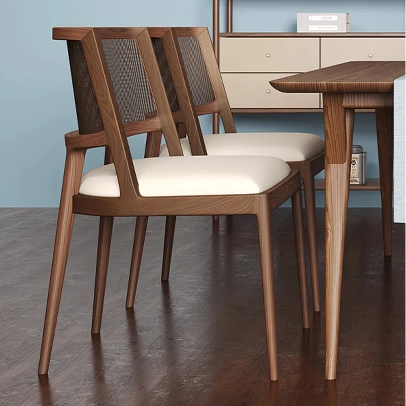 Luxus Nordic Esszimmer Stuhl Massivholz Leder Restaurant Hotel Esszimmer Stuhl Designer Wohnzimmer Möbel Sillas Comedor FYDC