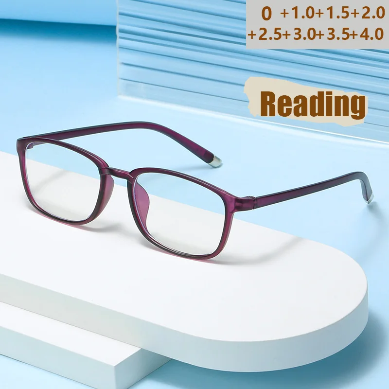 Retro Anti-blau Licht Lesebrille Quadratischen Rahmen Für Ältere Alters Gläser Männer Und Frauen Lesebrille TY191 Image