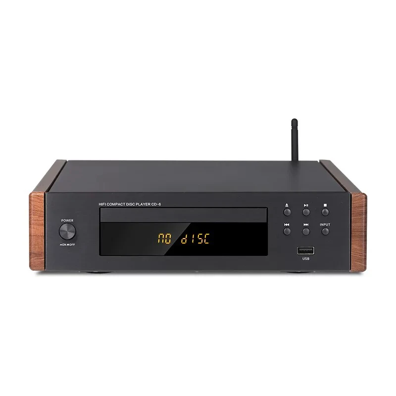 Lettore CD HiFi CD-6 Bluetooth 5.0/USB3.0 Sistema audio di decodifica senza perdita Giradischi CD digitale con telecomando a infrarossi