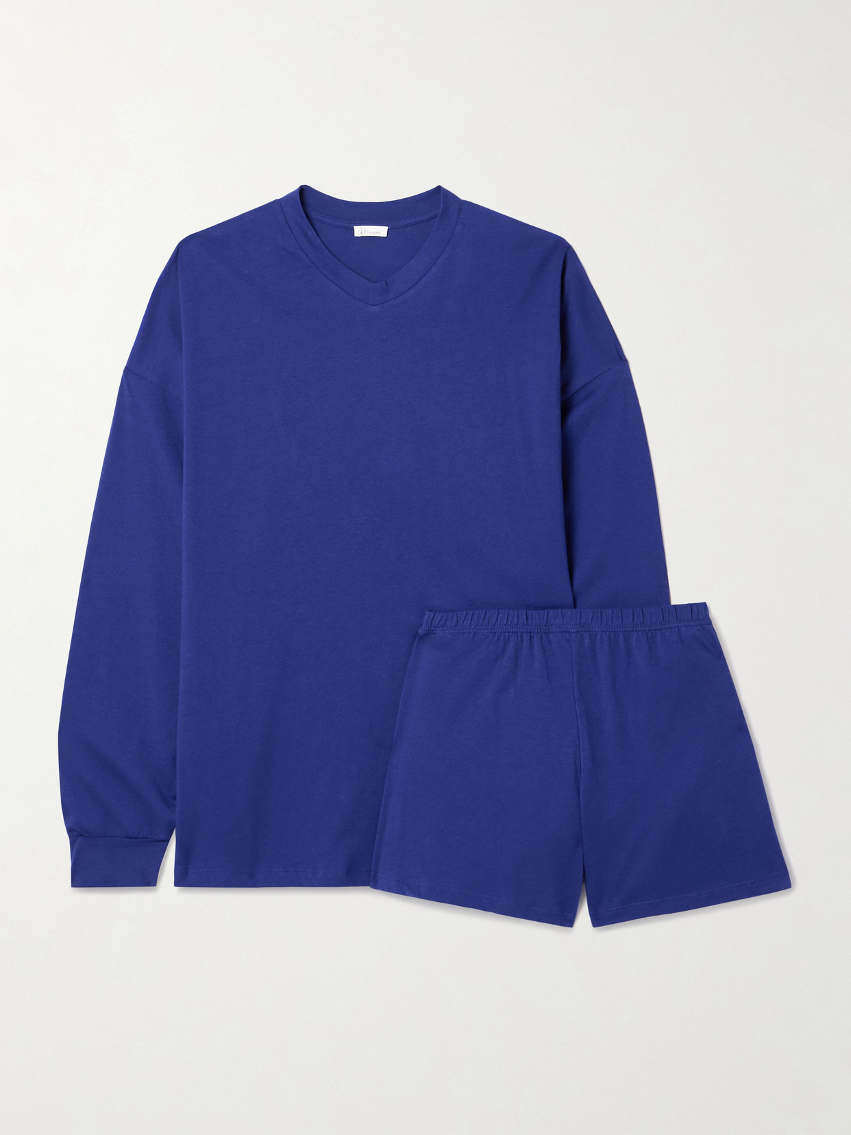 Skin Catalina Organic Pima Cotton-jersey Pajama Set - Blue