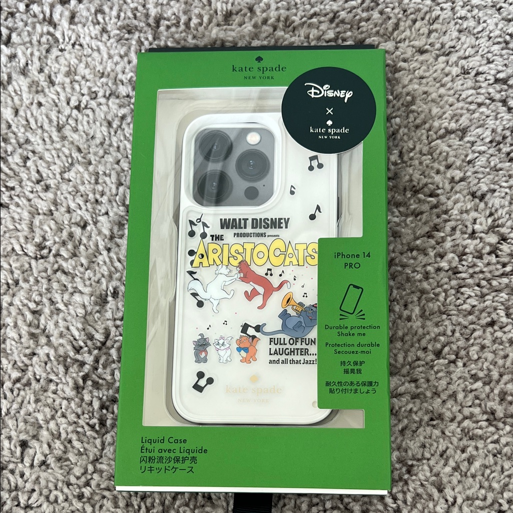 Kate Spade Cell Phones & Accessories | Disney X Kate Spade Aristocats Liquid Phone Case - Iphone 14 Pro | Color: White | Size: Os