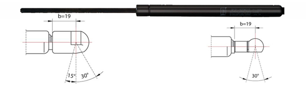 METZGER Gasfeder, Koffer-/Laderaum 570N für SAAB OPEL 4855094 5117015 5360839 2110356 Image