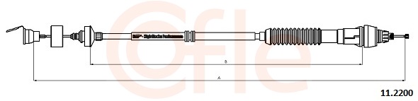 COFLE Seilzug, Kupplungsbetätigung Universal für PEUGEOT 1609995780 9806892280 11.2200 Image