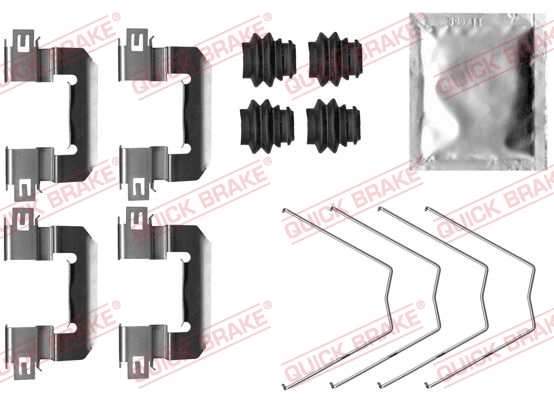 QUICK BRAKE Zubehörsatz, Scheibenbremsbelag vorne rechts links für HYUNDAI KIA OPEL 109-0063 Image