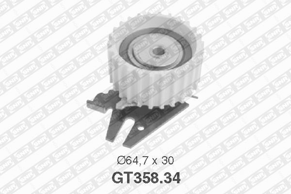 SNR Spannrolle, Zahnriemen GT358.34 für FIAT LANCIA 7772961 55192773 Image