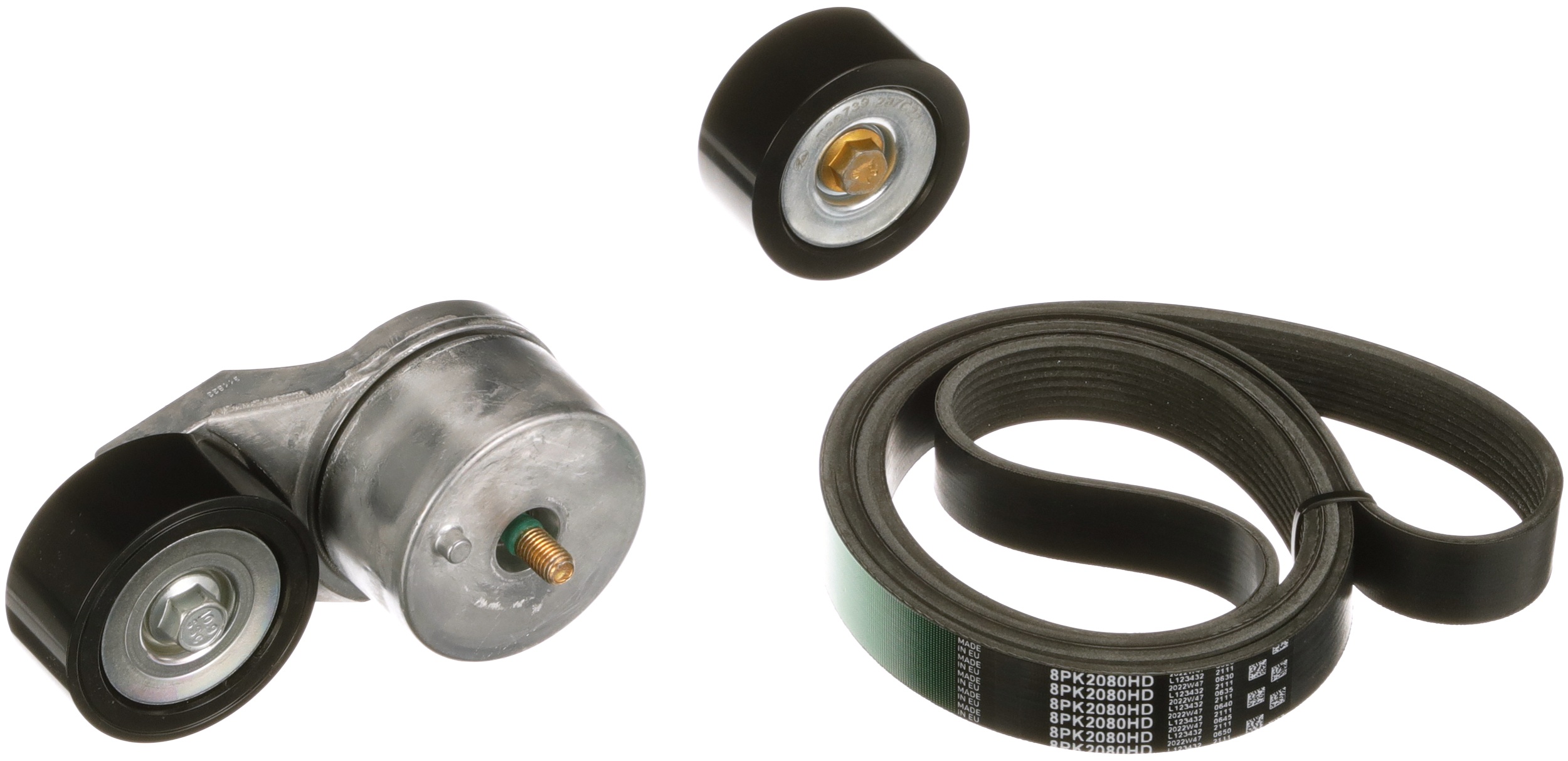 GATES Keilrippenriemensatz FleetRunner Micro-V® Kit Universal für DAF 1712309 1711591 1711932 K048PK2080HD Image