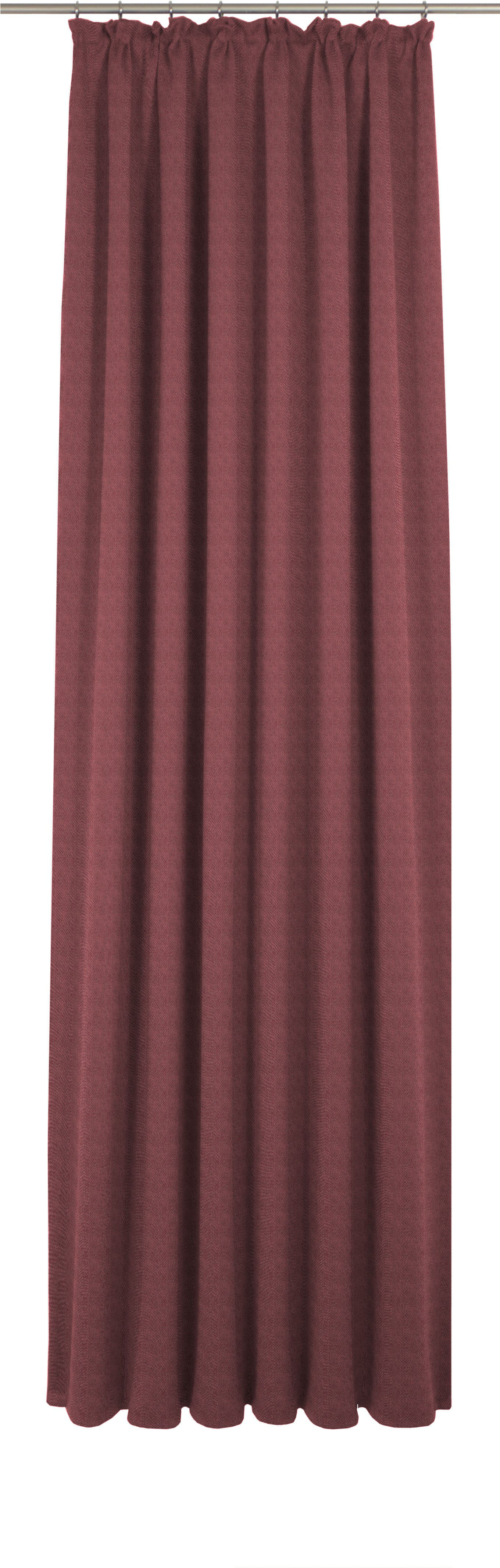 Vorhang ADAM "Uni Collection", rot, B:142cm H:245cm, Jacquard, Baumwolle (Bio-Baumwolle), Gardinen, aus 100% Bio-Baumwolle Image