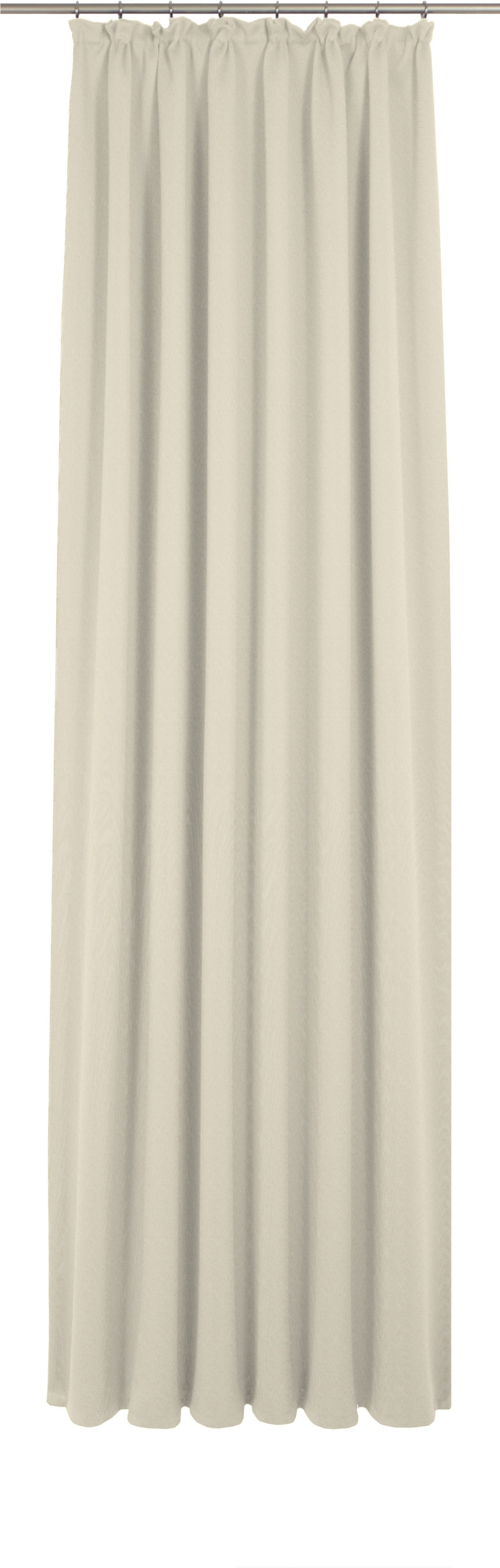 Vorhang ADAM "Uni Collection", beige (naturweiß), B:142cm H:315cm, Jacquard, Baumwolle (Bio-Baumwolle), Gardinen, aus 100% Bio-Baumwolle Image