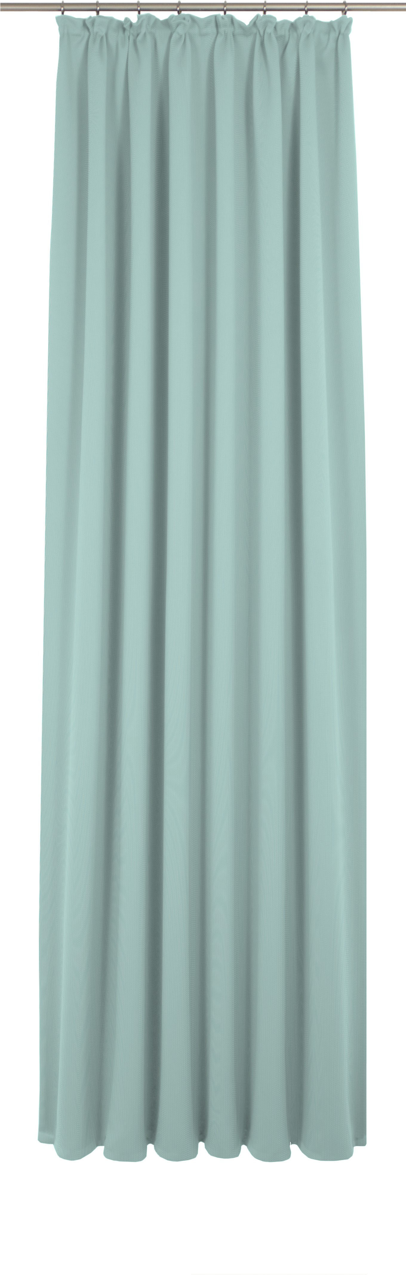 Vorhang ADAM "Uni Collection", blau (helltürkis), B:142cm H:255cm, Baumwolle (Bio-Baumwolle), Gardinen, aus 100% Bio-Baumwolle Image