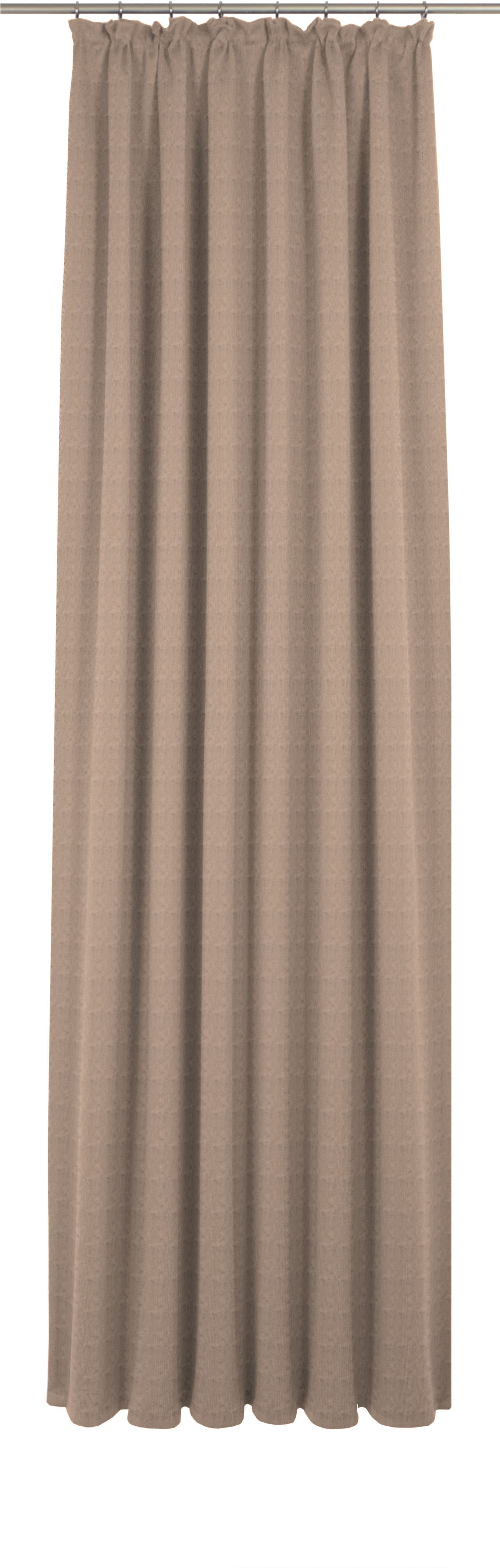 Vorhang ADAM "Uni Collection", beige, B:142cm H:195cm, Jacquard, Baumwolle (Bio-Baumwolle), Gardinen, aus 100% Bio-Baumwolle Image