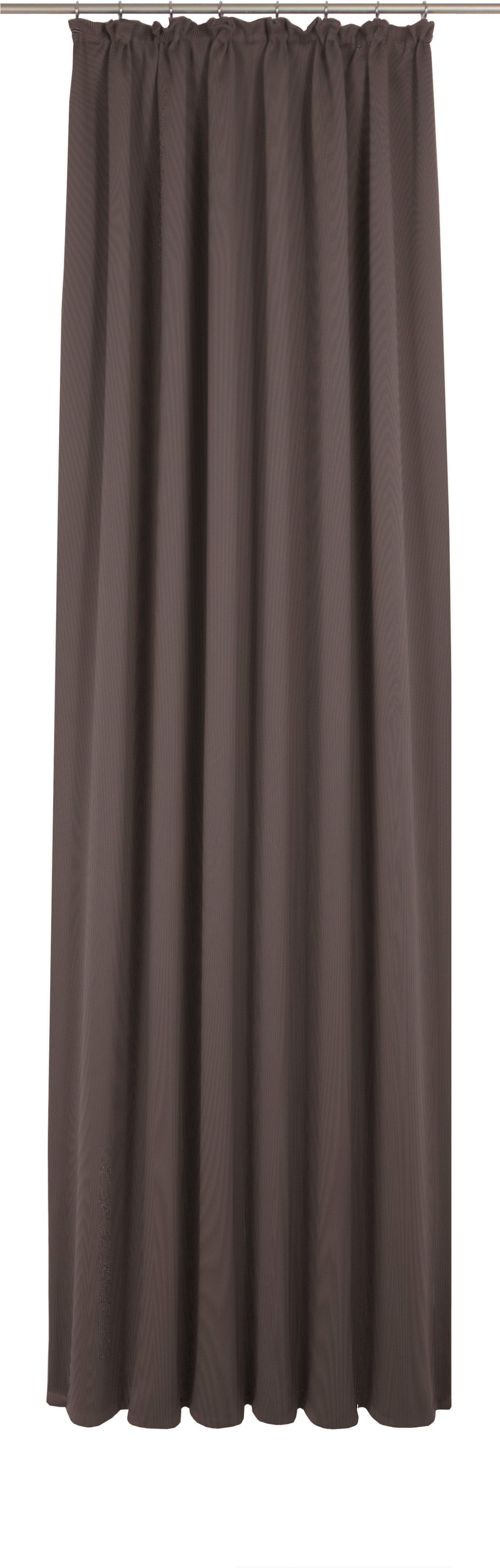 Vorhang ADAM "Uni Collection", braun (dunkelbraun), B:142cm H:315cm, Jacquard, Baumwolle (Bio-Baumwolle), Gardinen, aus 100% Bio-Baumwolle Image