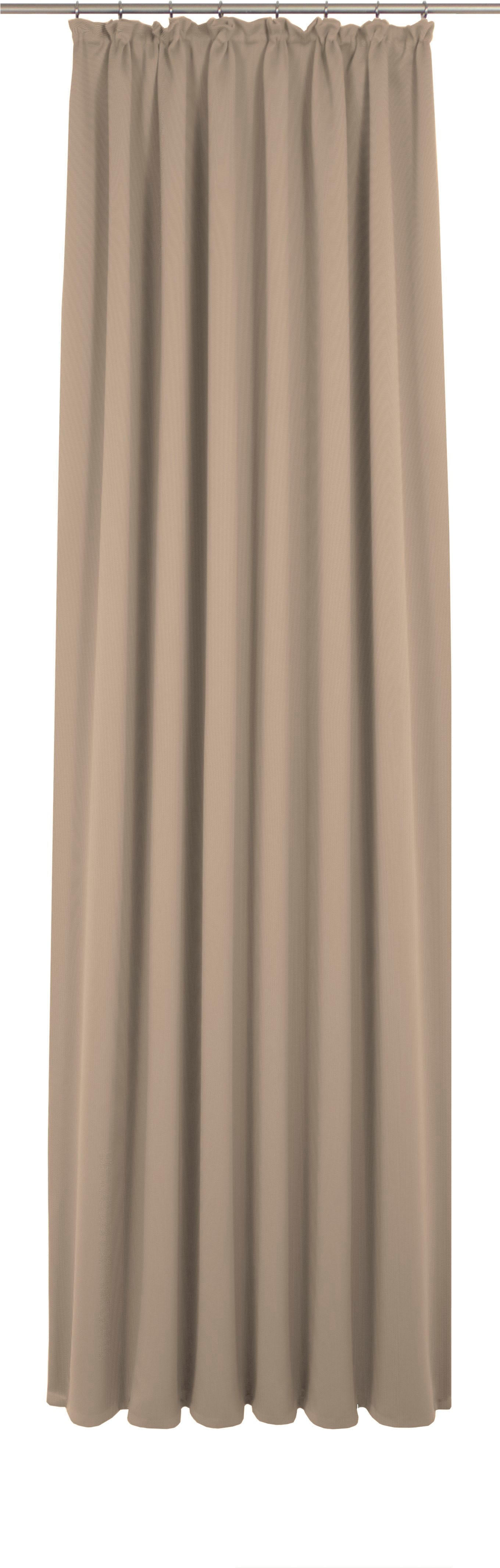 Vorhang ADAM "Uni Collection", braun (hellbraun), B:142cm H:315cm, Baumwolle (Bio-Baumwolle), Gardinen, aus 100% Bio-Baumwolle Image