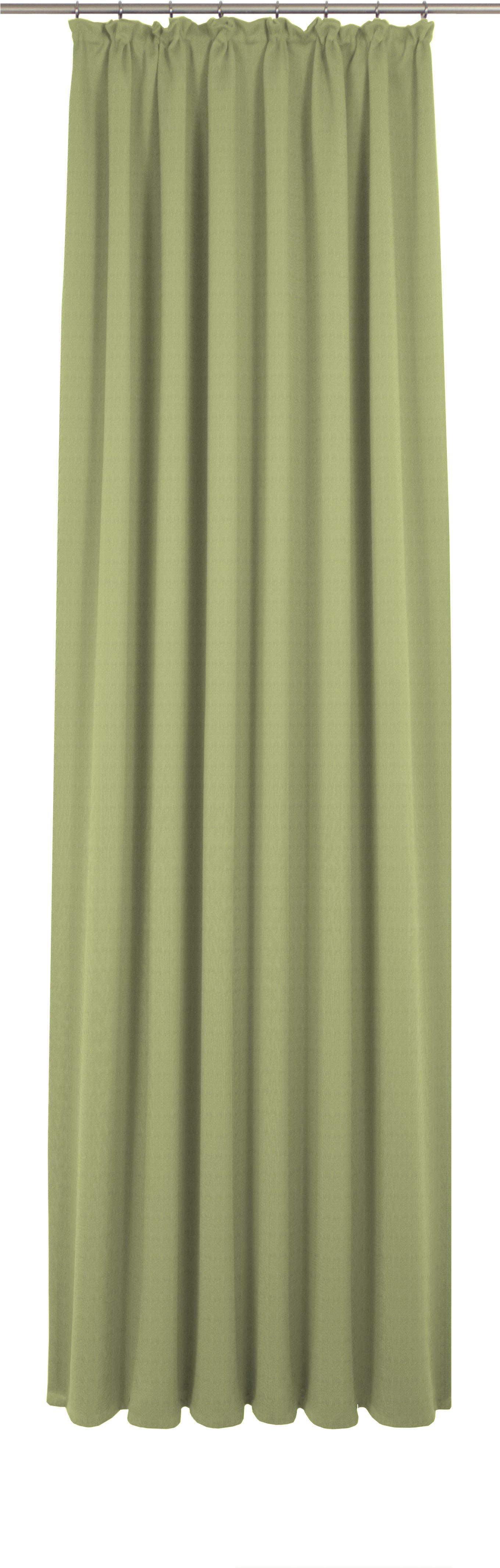 Vorhang ADAM "Uni Collection", grün, B:142cm H:405cm, Jacquard, Baumwolle (Bio-Baumwolle), Gardinen, aus 100% Bio-Baumwolle Image