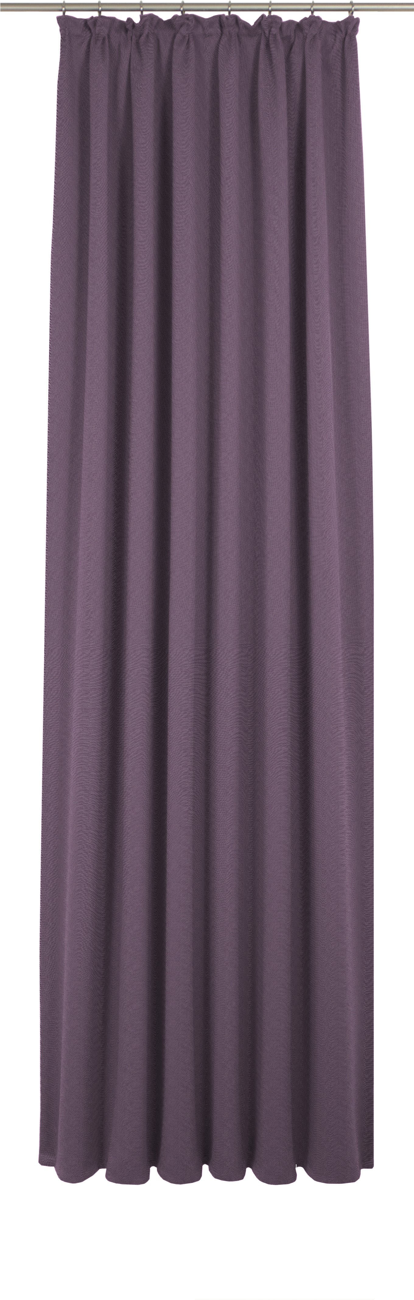Vorhang ADAM "Uni Collection", lila (aubergine, produkt erfüllt die vorgaben zum brennverhalten für frankreich), B:142cm H:185cm, Baumwolle (Bio-Baumwolle), Gardinen, aus 100% Bio-Baumwolle Image