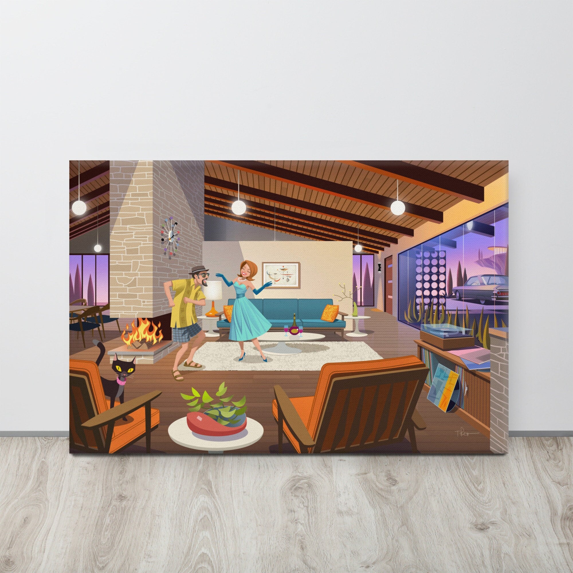 Mid Century Modern Wandkunst, Mid Century Leinwanddruck, Mid Century Modern Möbel, Modernistische Kunst, Atomic Ranch