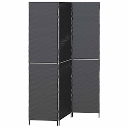 vidaXL Raumteiler Schwarz 146 x 180 cm Poly-Rattan Image