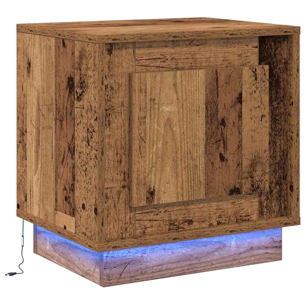 vidaXL Nachttisch mit Altholz 44 x 34.5 x 45 cm Holzwerkstoff Image