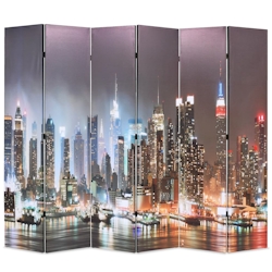 vidaXL Raumteiler klappbar 228 x 170 cm York bei Nacht Image