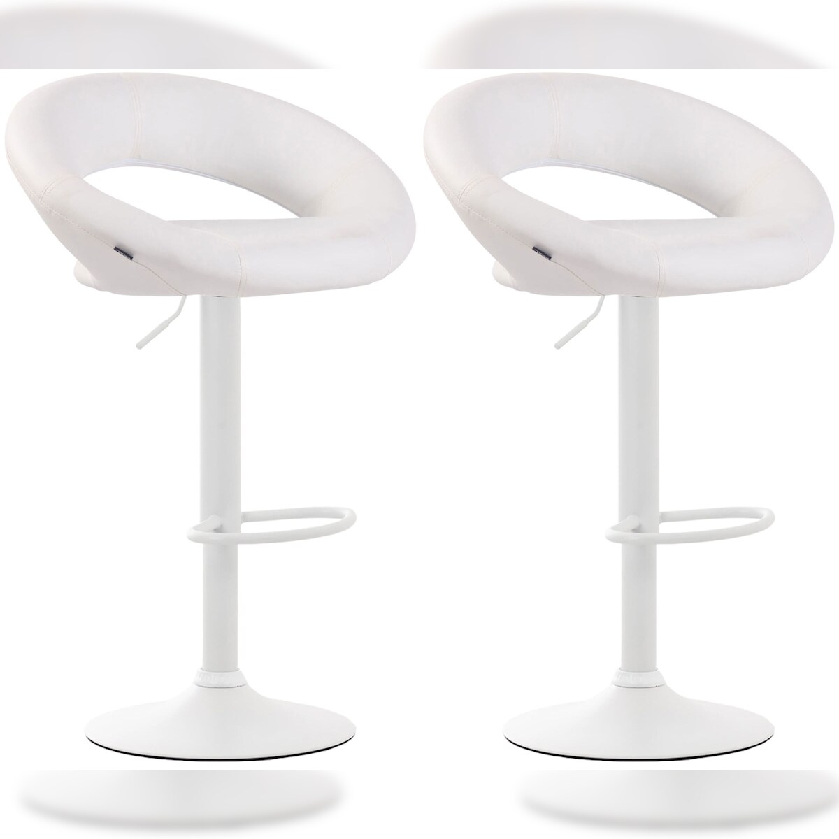 CLP 2er Set Barhocker Olinda Kunstleder weiß/weiß Image
