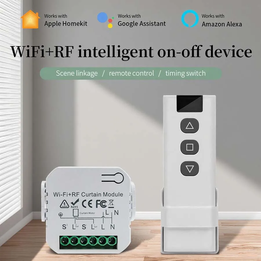 Tuya WiFi Smart Vorhang Schalter Controller Shutter Shutter Motor Steuerung Smart Leben APP Steuerung Alexa Google Home Sprachsteuerung Image