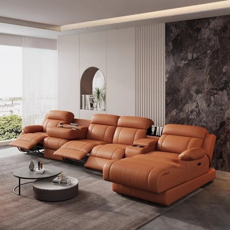 Multifunktions-italienische Sofas, Wohnungssessel, umwandelbare gerade Sofas, Kino, elektrisches Sofa, Chaiselongue, Wohnmöbel Image