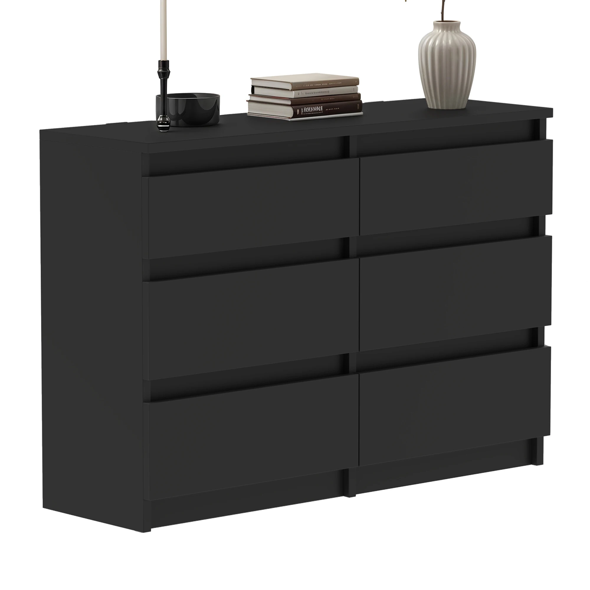 YITAHOME Kommode mit 6 Schubladen – Modernes Schlafzimmer-Aufbewahrungseinheit 100 x 30 x 70 cm, langlebiges MDF und Spanplatte für Bekleidung und Bedarfsartikel Image