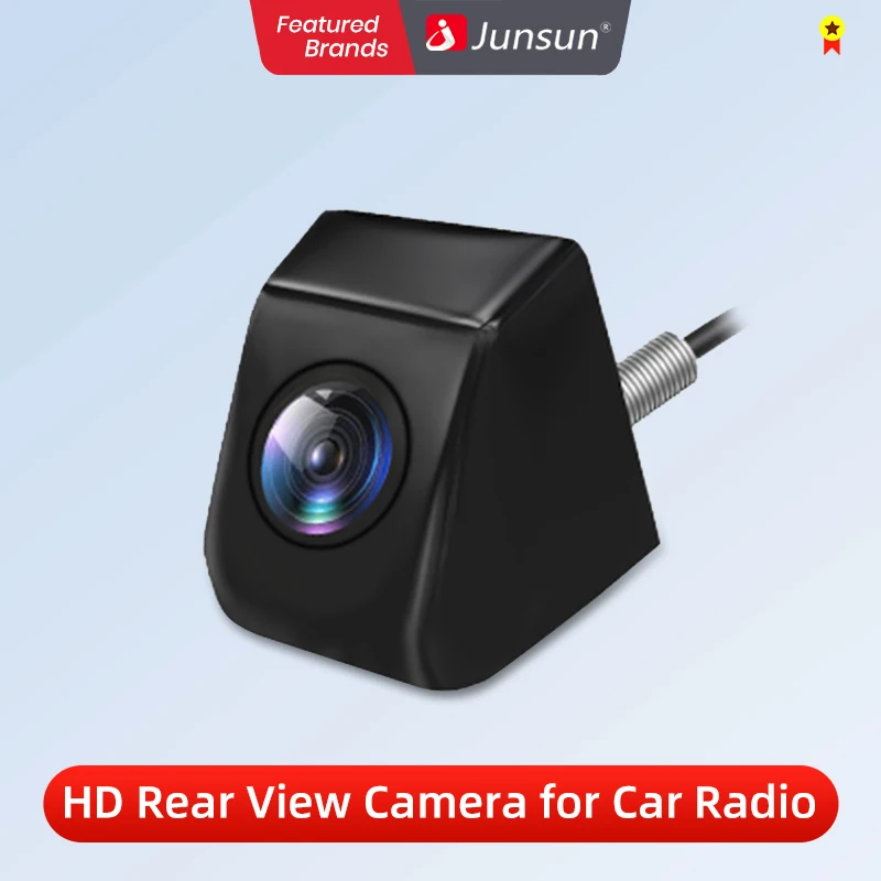 Junsun Telecamera per retromarcia per auto AHD 720P Risoluzione impermeabile 140 ° Telecamera di parcheggio per retromarcia grandangolare per accesso auto Junsun DVD