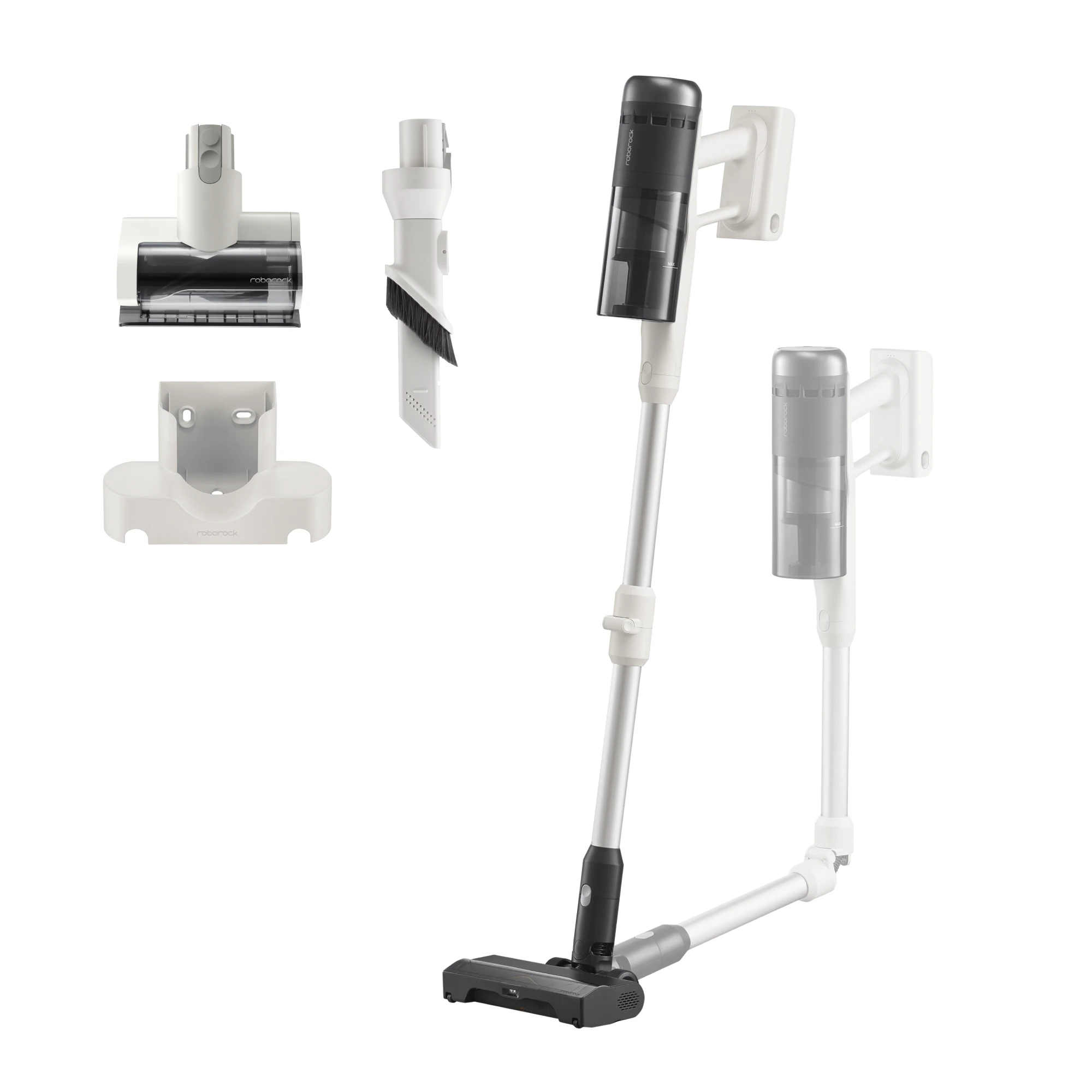 roborock H60 Pro kabelloser Stabstaubsauger, 170 AW Absaugleistung, 80 Min. Laufzeit, 90 ° Biegbares Rohr, Stauberkennungs-LED, Anti-Tangle-Staubsauger für Zuhause, Teppiche, Hartböden und Tierhaare Image