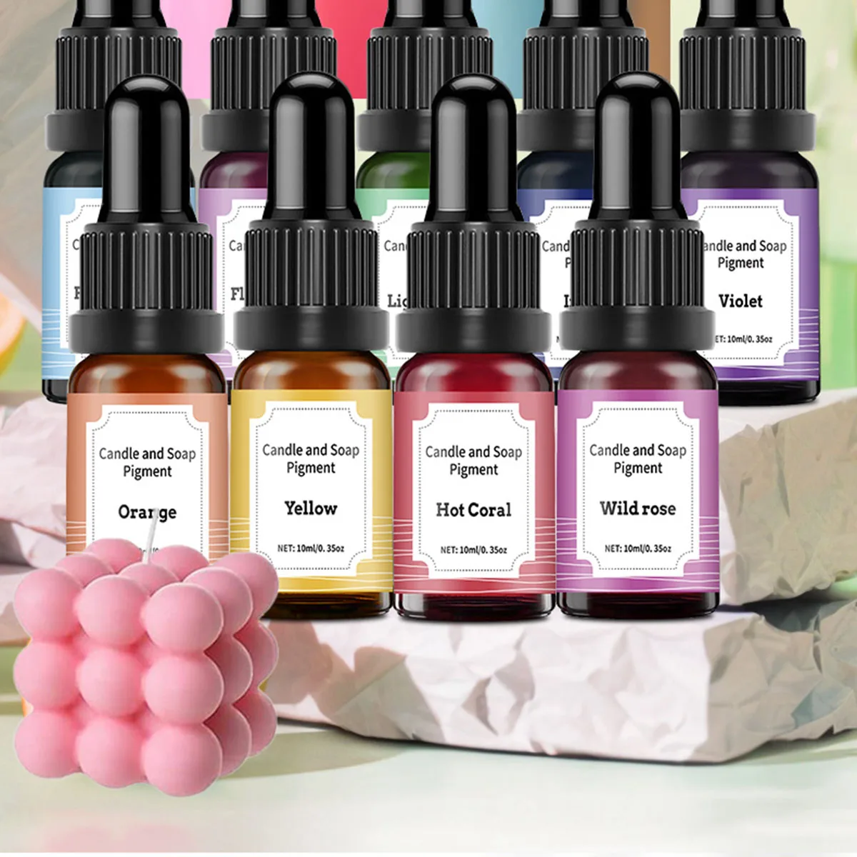36 farben 10 ml Kerze Farbstoffe Pigment Aromatherapie Seife Flüssigkeit Farbstoff Farbstoff DIY Kerze Machen Liefert Seife Soja Wachs Handwerk pigmenten Image