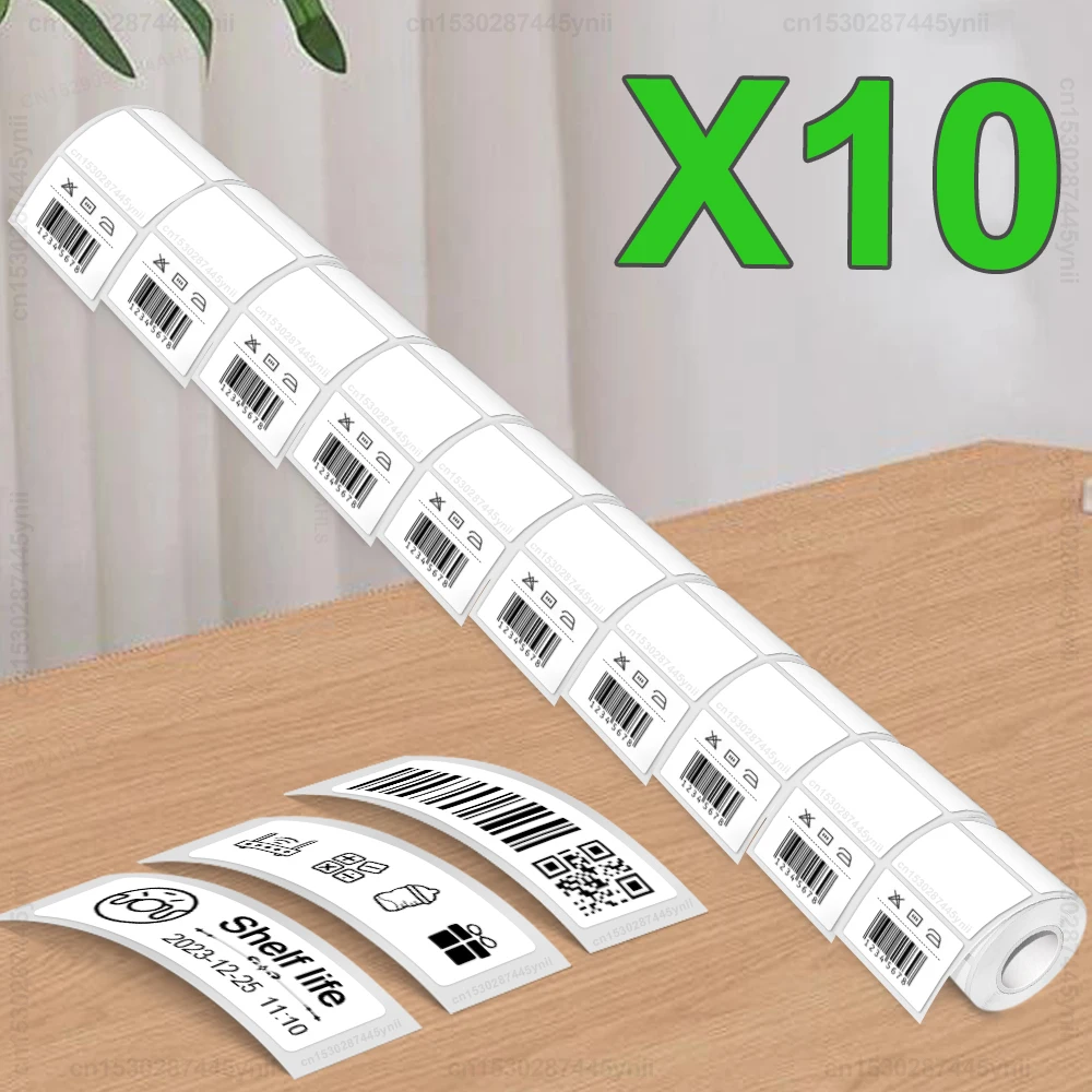5/10 Stück E210 Marklife P50 Phomemo M110 M200 M220 Thermo-Etikettendrucker Papieraufkleber 20–50 mm selbstklebendes E210 P50 Etikettenband Image