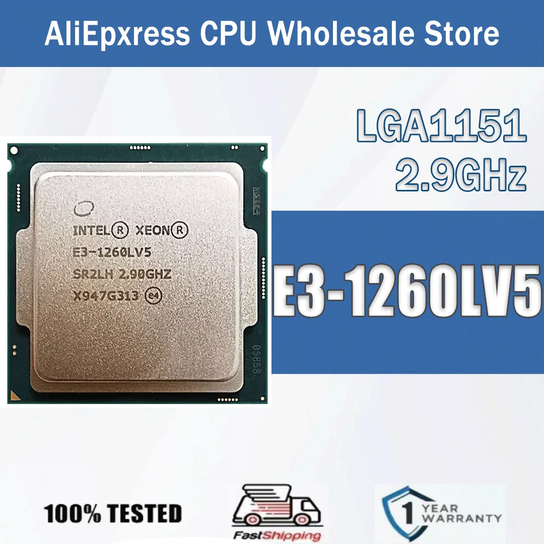 Intel Xeon E3-1260LV5 2,9 GHz Quad-Core 8-Thread 45 W E3 1260L V5 Computer CPU Prozessor Server E3 1260LV5 Paket LGA 1151