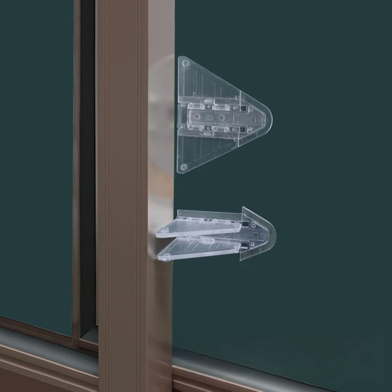 10PCS Kinder Sicherheit Schloss Kinder Schiebefenster Schlösser Baby Sicherheit Schutz Push-Pull Tür Schrank Schlösser Image