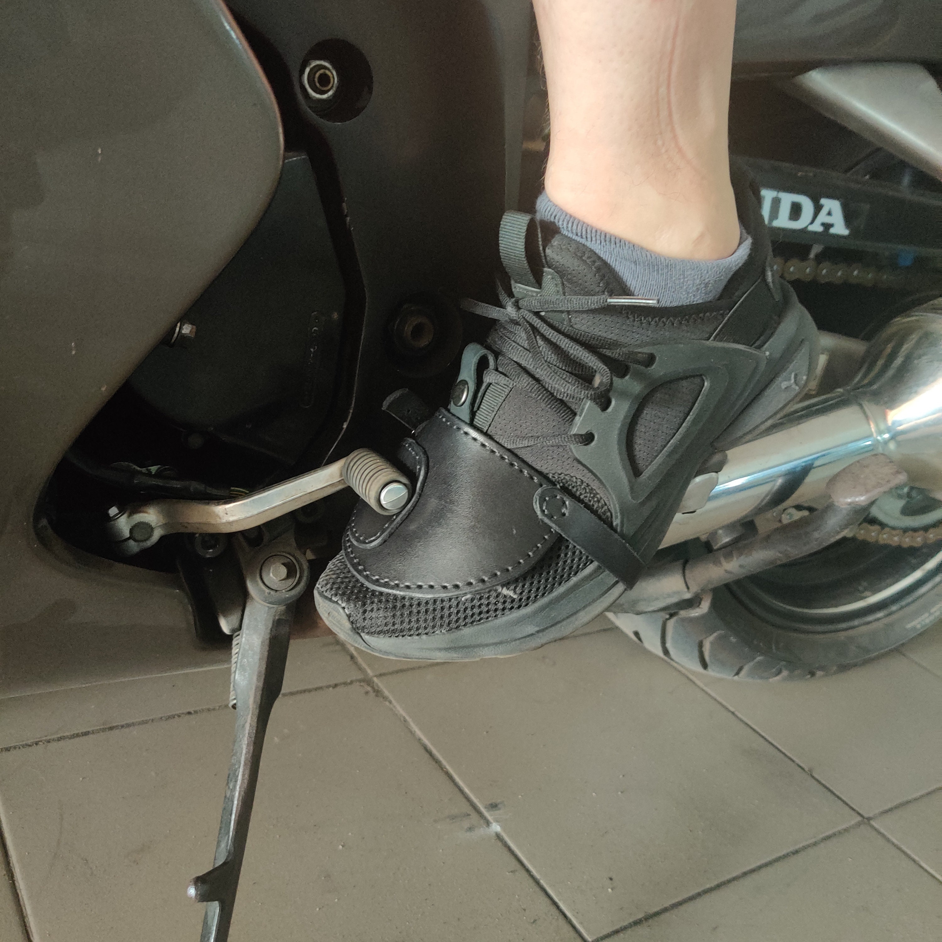 Protezione per stivali da cambio in pelle, protezione per scarpe da cambio per moto, accessori per moto, regalo per motociclisti, regali per motocicli