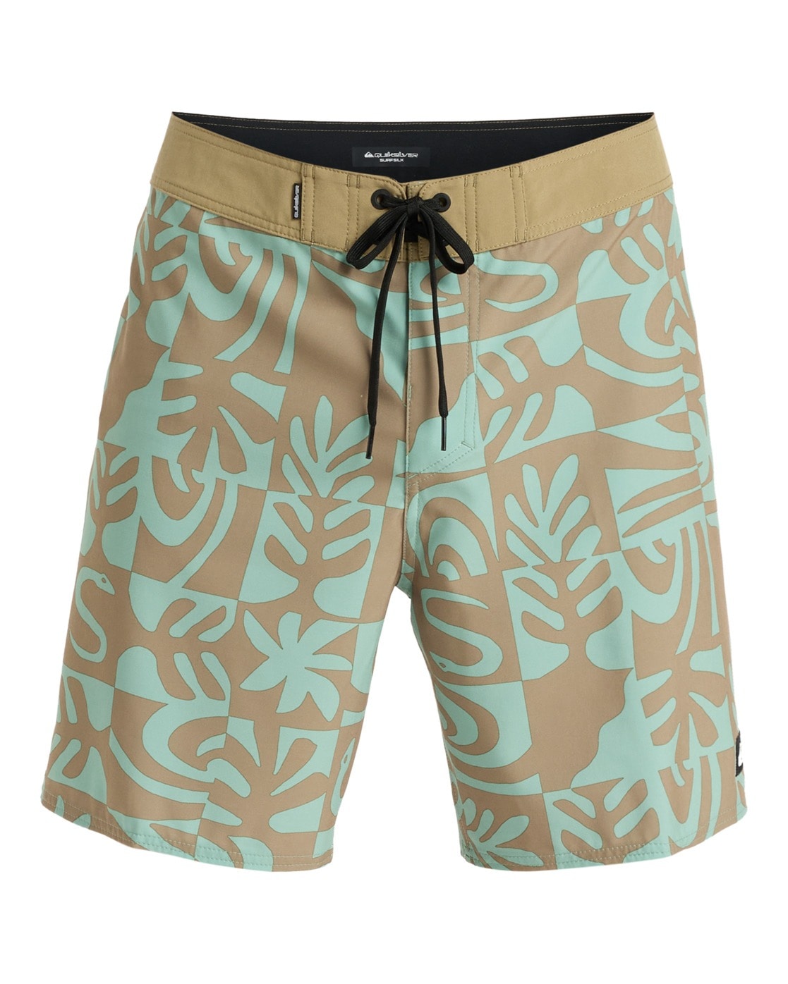 Boardshorts QUIKSILVER "Surfsilk Straight Leg 18", Herren, Gr. 33ML, granite grün terra, 88% Polyester, 12% Elasthan, Hosen Image