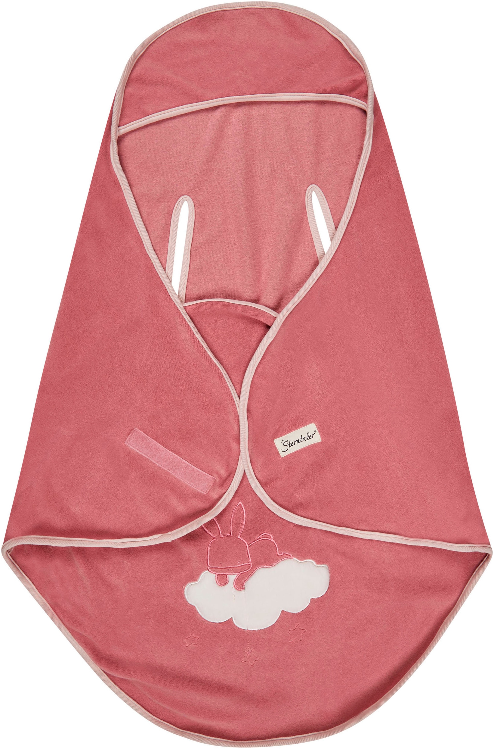 Einschlagdecke STERNTALER "Hase Hanni", perlrosa, B:80cm L:90cm, Polyester, Wohndecken Image