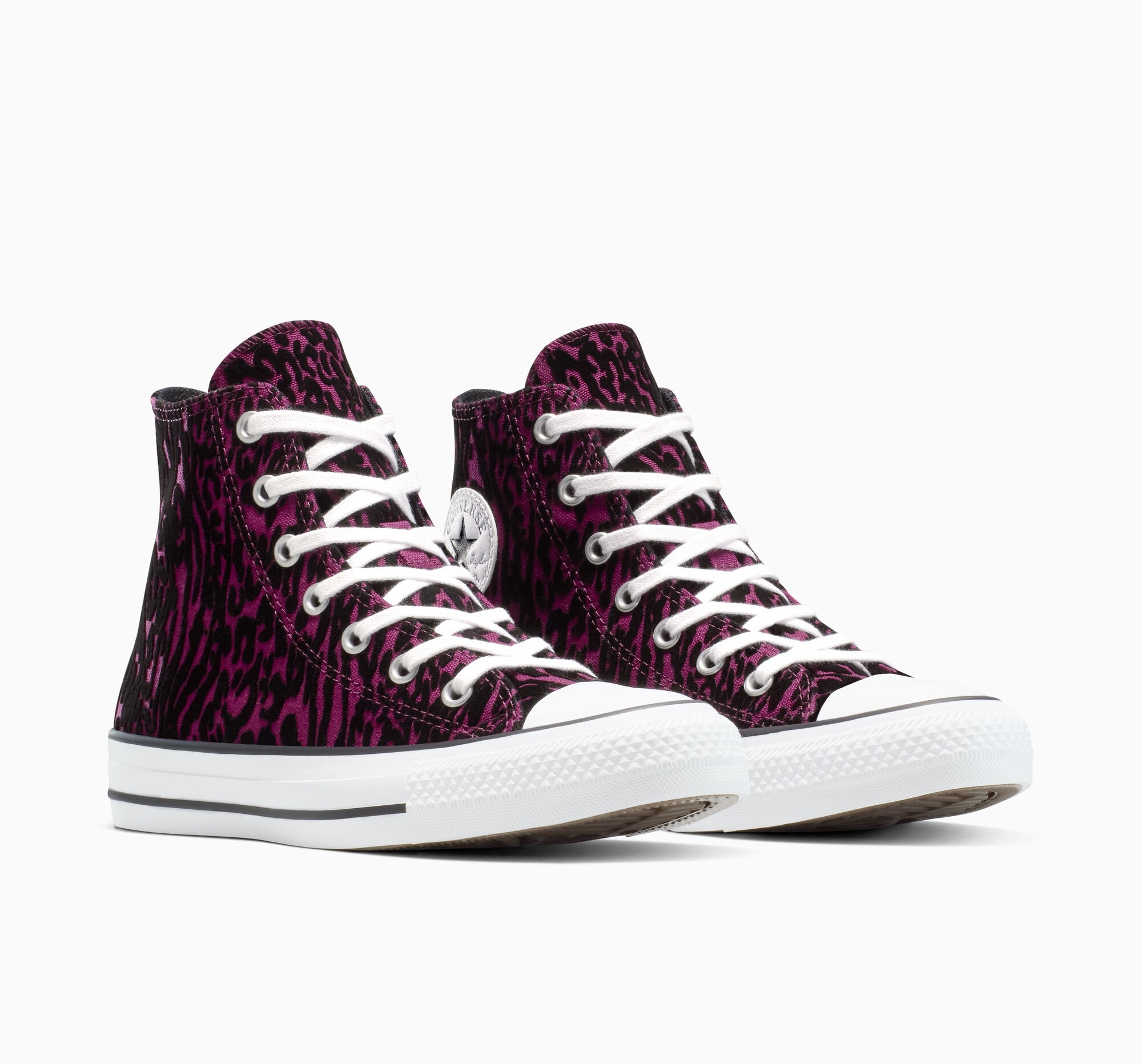 Sneaker CONVERSE "CHUCK TAYLOR ALL STAR", Damen, Gr. 37, frozen acai, weiß, schwarz, Textil, Schuhe Sneaker