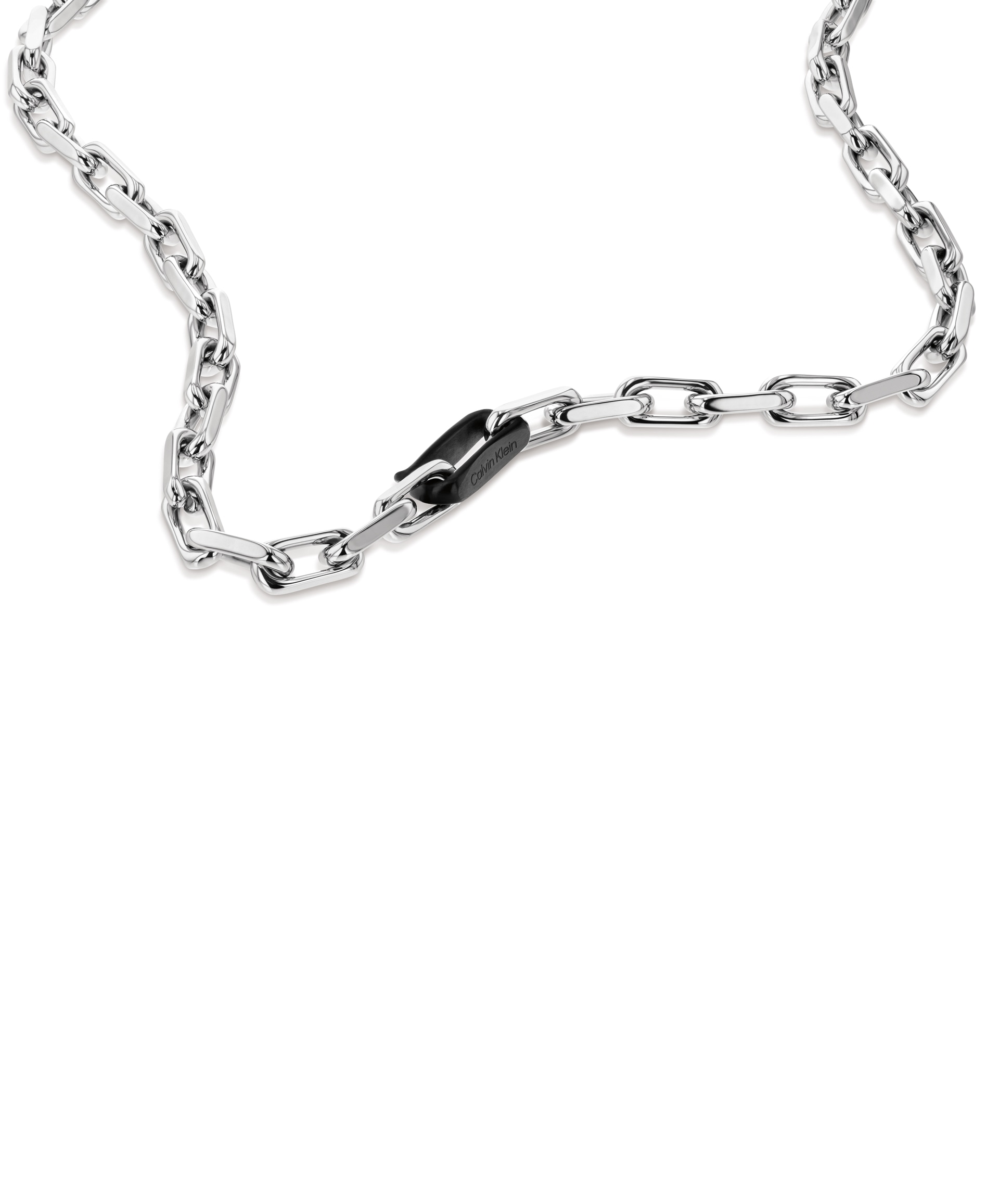 Edelstahlkette CALVIN KLEIN "CK ASPIRE", edelstahlfarben, Halsketten, Damen, Edelstahl, L: 63,5 B: 7mm, B:7mm Image