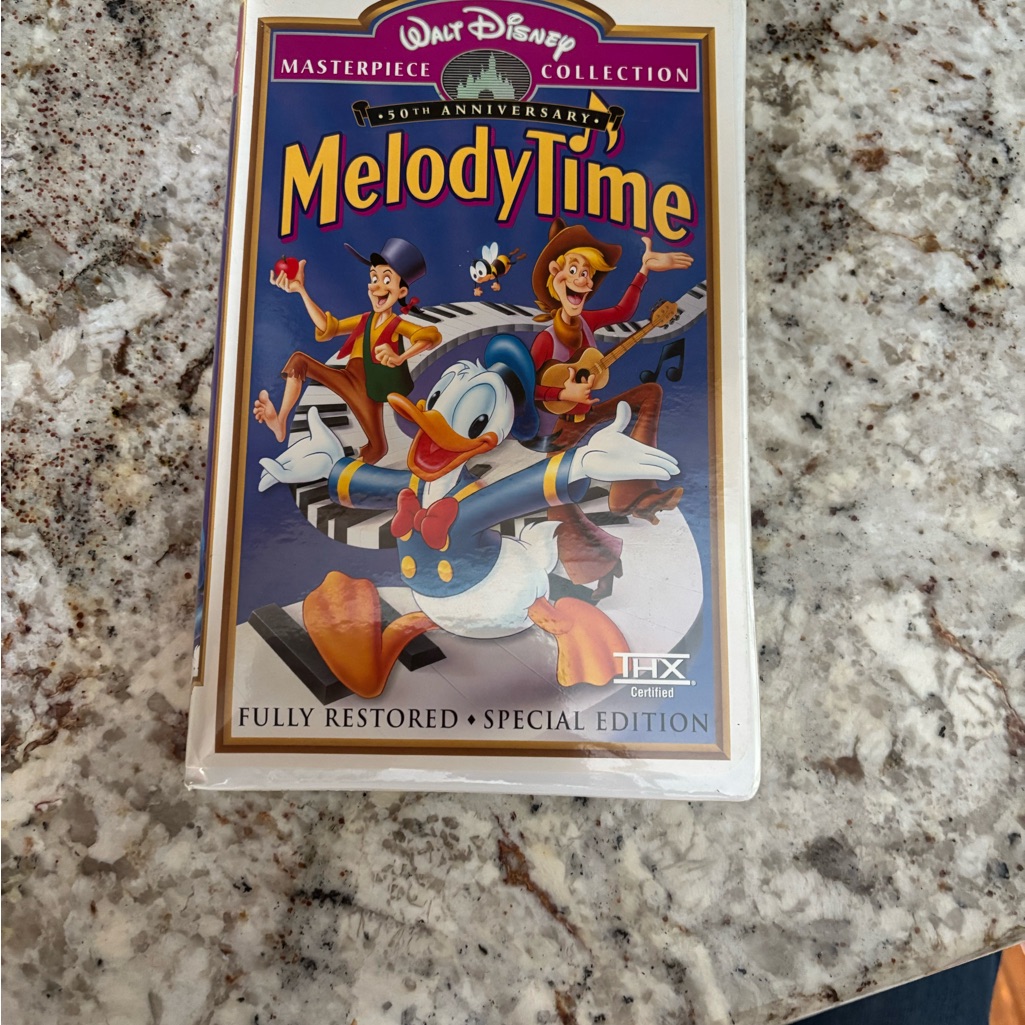 Disney Video Games & Consoles | Disney Melody Time Vhs - 50th Anniversary Edition With Blue And Red Cover | Color: Blue/Purple | Size: Os