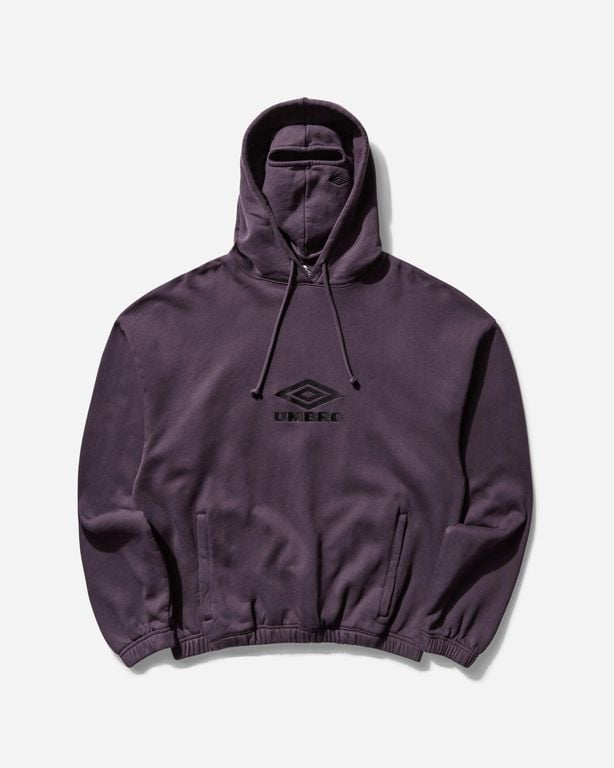 Men S Logo Masked Hoodie Dark - Purple - Umbro Sweats