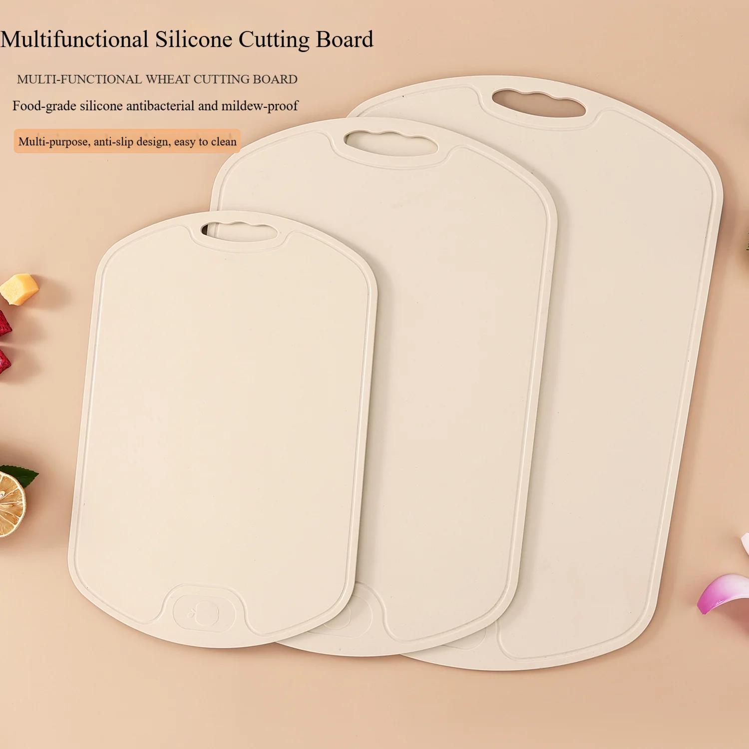 Household Kitchen Silicone Cutting Board, Food-grade Antibacterial And Anti-mold Cutting Board, Multi-functional Cutting Board