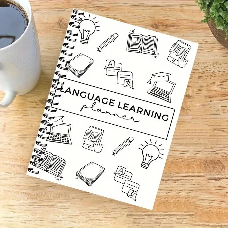 Vokabel-Planer, pädagogisches Grammatik-Notizbuch, Sprach- und Lerntagebuch, Papierplaner für Sprachler für Studenten und Erwachsene Image