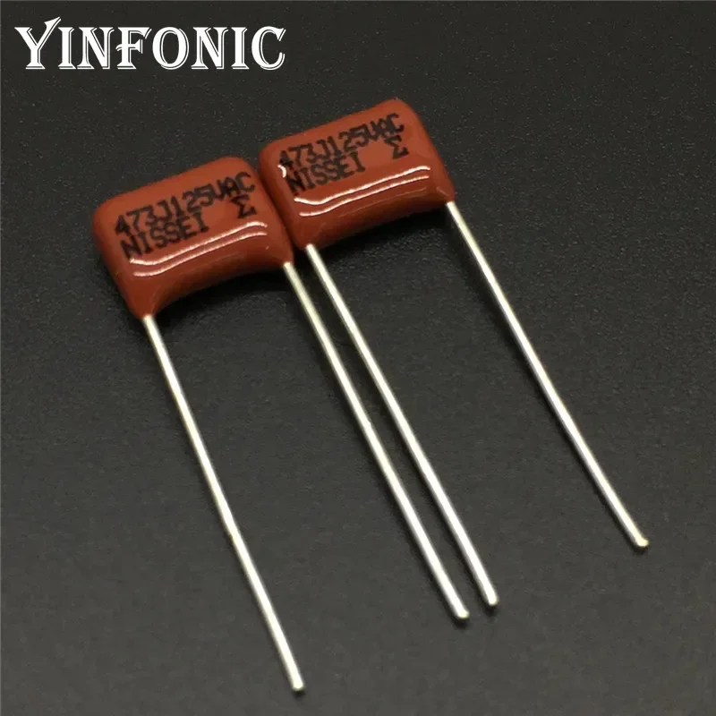 10 Stück/100 Stück Japan NISSEI CBB Kondensator MMD 125 V 473J 5 % 0,047 uF 47 nF Pitch = 7,5 mm metallisierter Polyesterfolienkondensator Image