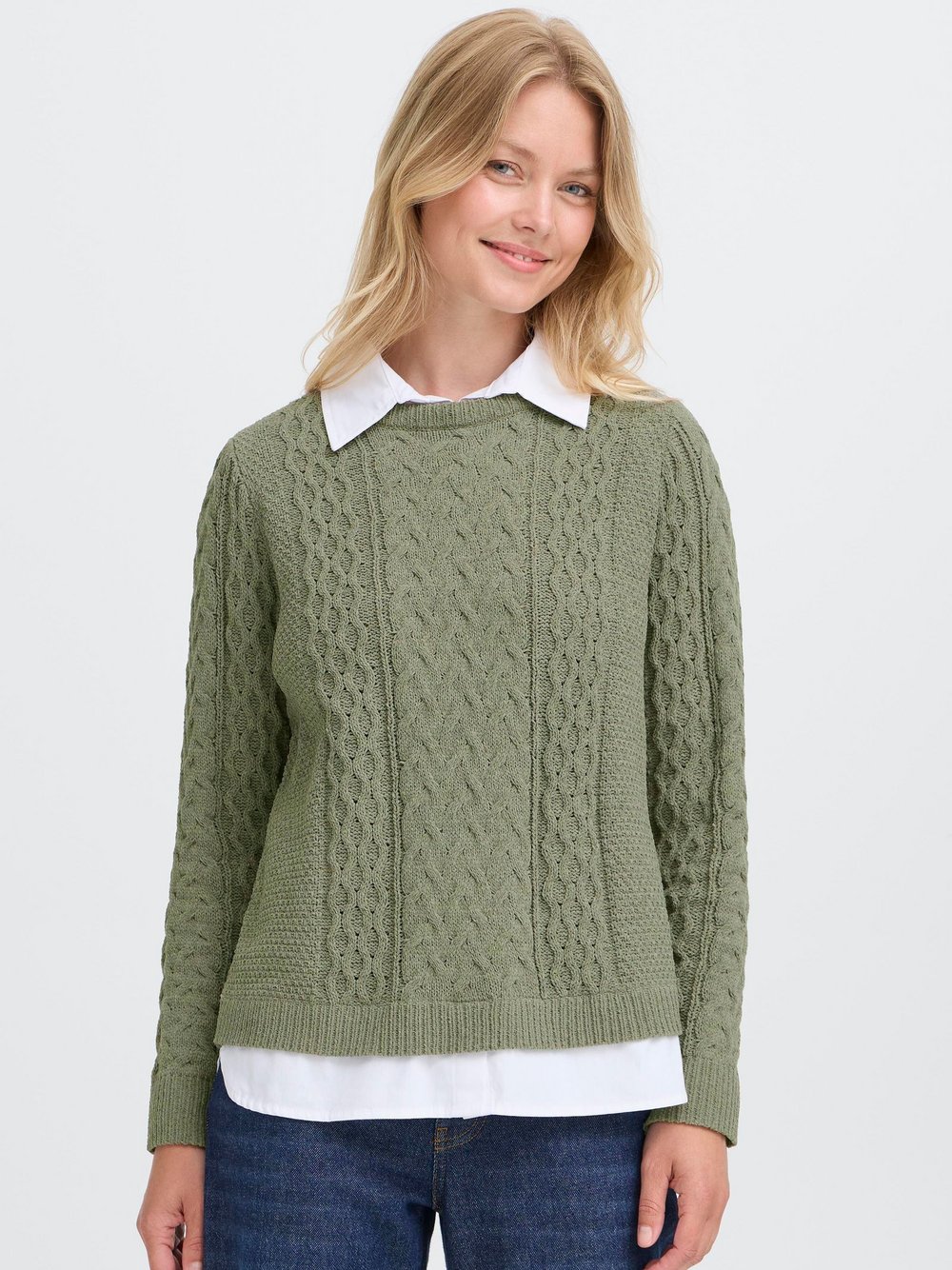 OXMO Strickpullover Damen oliv, XL Image