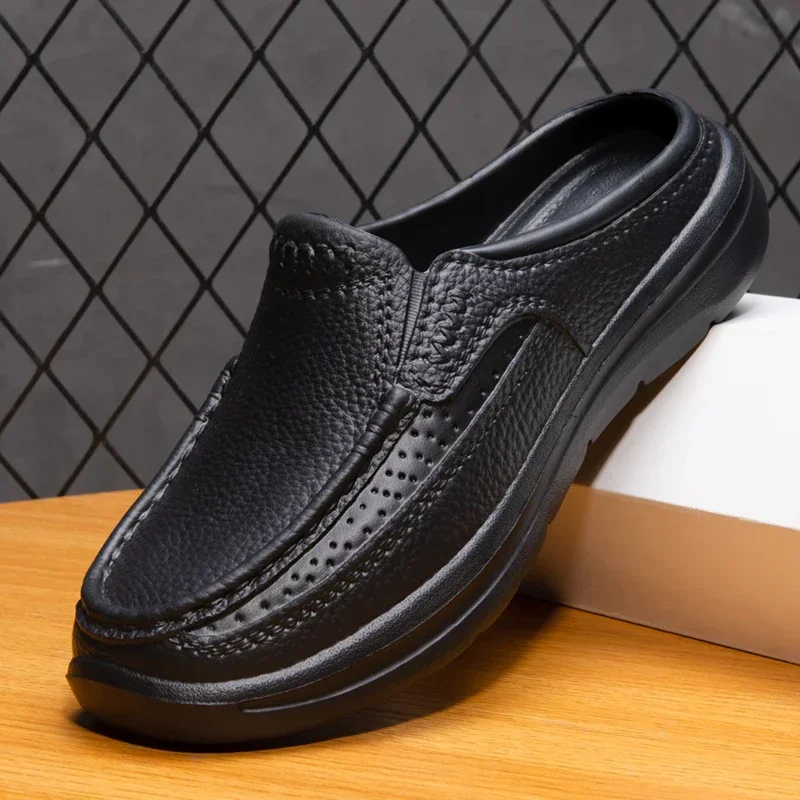 Sommer männer Chef Schuhe Anti Slip Wasserdichte Weiche Sohle EVA Einfarbig Arbeit Schuhe Männlich Plus Größe Täglichen Slip auf pflege Schuhe