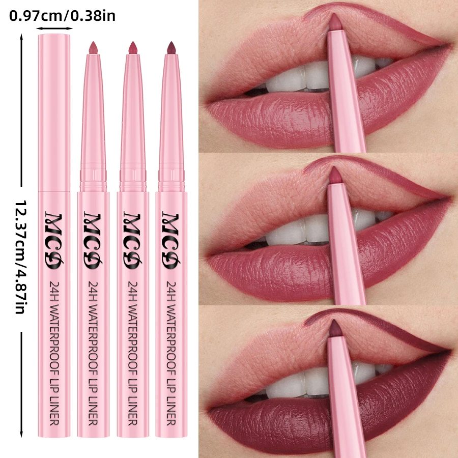 1PC Wasserdichte Matte Lip Liner Konturen Lippen in Shades Lippenstift Natürliche Farbe Lip Koreanische Make-Up Feuchtigkeitsspendende Lippe Kosmetische geschenke Image